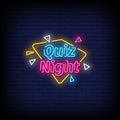 Quiz Night Neon Sign Perfect for Bars & Events