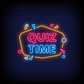 Quiz Time Neon Sign Perfect for Bars & Events