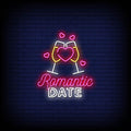 Romantic Date Neon Sign - Neon Pink Aesthetic
