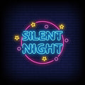 Silent Night Neon Sign Perfect for Holiday Décor & Events