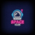 Space Club Neon Sign Perfect for Bars & Events