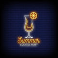 Summer Cocktail Party Neon Sign