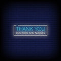 Thank You Doctor Nurses Neon Sign Perfect For Business Environment