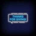Thanks For Giving Neon Sign