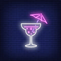 Umbrella Cocktail Neon Sign  Perfect for Bars