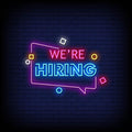 We Are Hiring Neon Sign