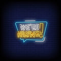 We Are Hiring Neon Sign Perfect For Your Office