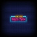 We Are Open Now Neon Sign Perfect for Businesses & Events
