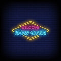 Welcome Now Open Neon Sign  Perfect for Businesses & Events