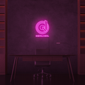 digital vinyl pink neon sign