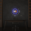 M Logo Neon Sign 12x12 inches
